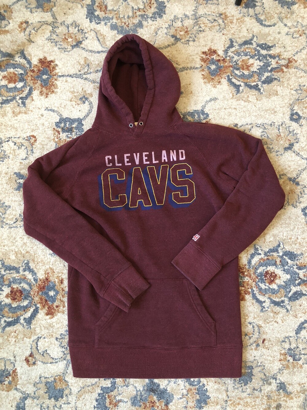 Homage Cleveland Cavaliers Cavs Wine Hoodie Hooded Sweatshirt XL